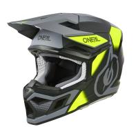 Oneal Шлем кроссовый 3Series Neon Vision V.24 серый/желтый в Краснодаре