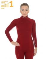 Brubeck Футболка женская дл.рукав Wool Merino 78% Бордо в Краснодаре