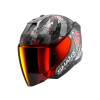 Shark Шлем Skwal I3 Jet Hellcat Mat Black/Chrome/Red в Краснодаре