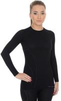 Brubeck Футболка женская Active Wool Черный в Краснодаре