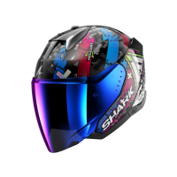 Shark Шлем Skwal I3 Jet Hellcat Black/Chrome/Blue в Краснодаре