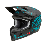 Oneal Шлем кроссовый 3Series Static черный/бирюзовый в Краснодаре