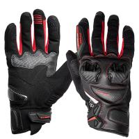 Sweep Перчатки кожаные+текстиль Hammer Black/Red в Краснодаре