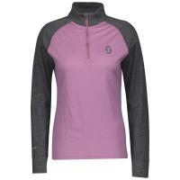 Scott Термокофта женская  Zip Defined Merino dark grey melange/cassis pink в Краснодаре