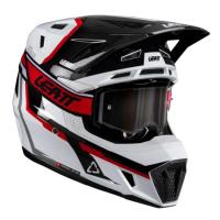 Leatt Шлем кроссовый  7.5 V26 White-Red + очки Velocity 4.5 в Краснодаре