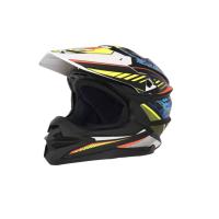 Desment Шлем кроссовый Raptor White-Yellow-Blue graphic в Краснодаре
