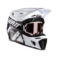 Leatt Мотошлем 9.5 Carbon-White + очки Velocity 6.5 V26 в Краснодаре