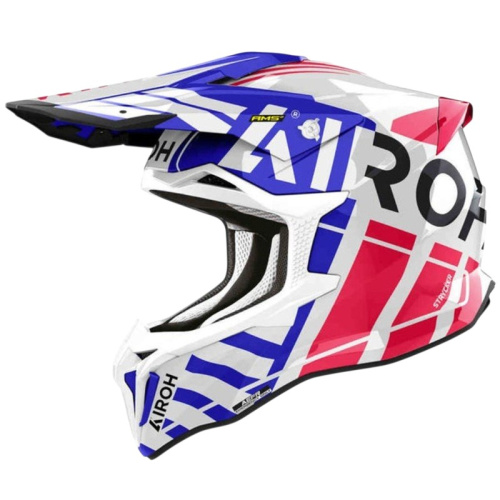Airoh Мотошлем Strycker Brave Blue/Red Gloss в Краснодаре