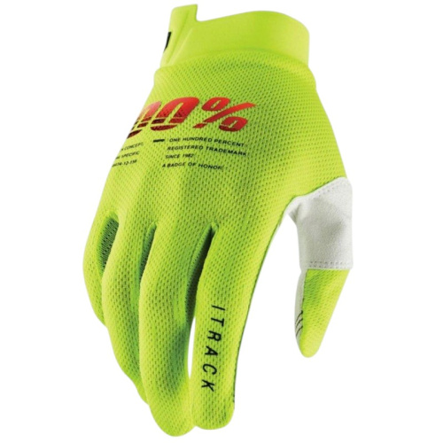 100% Мотоперчатки текстильные ITrack Fluo/Yellow в Краснодаре