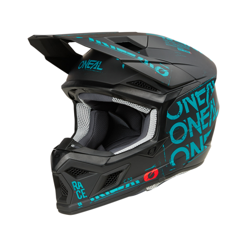 Oneal Шлем кроссовый 3Series Static черный/бирюзовый в Краснодаре