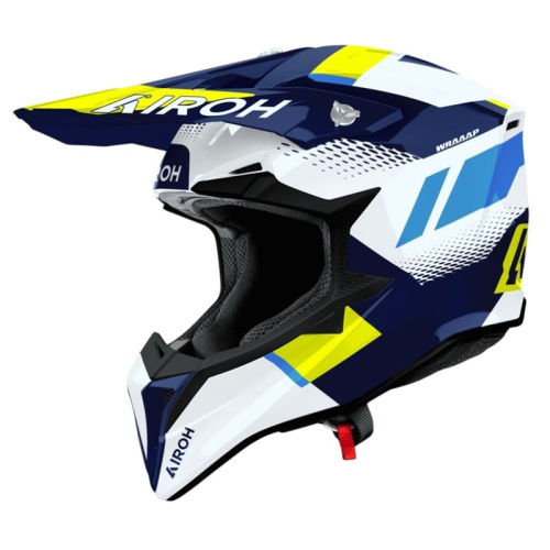 Airoh Шлем Wraaap Vision Yellow-Blue Gloss в Краснодаре
