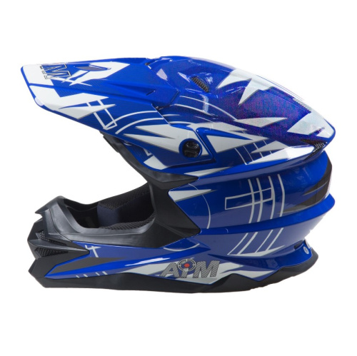 AiM Шлем кроссовый JK803S Blue/White в Краснодаре