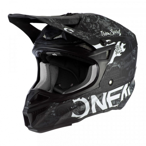 Oneal Шлем кроссовый 5Series Polyacrylite Черный/Белый в Краснодаре